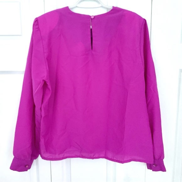 Vintage ELITE Embroidered Floral Detail Blouse Women’s Size 16 - Picture 2 of 6